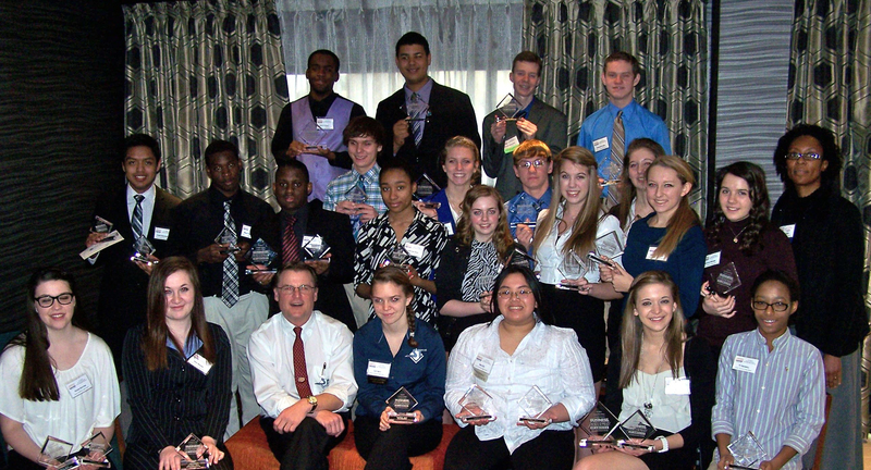 BFM-BPA students competed at the BPA State Leadership Conference and brought home 22 medals. Shown in back are (l-r) Devin Deloach, Tyler Butler, Danny Halloran and Brandon Lewis; in third row are Connor Filicko, Maddy Ellenberger, Kyle Hickman and Erin Marine; in second row, Edwin Velasquez, Willis Dickerson, Reggie Summers, Christina Piper, Bri Wentworth, Emily Nichols, Hannah Collins, Natalie Fryling, and teacher Sabrina Neal. Seated in front are Olivia Outten, Hannah Mayhorn, teacher Frank Makray, Catherine Getz, Nhu Do, Chelsi Williams and Ty Showell. Missing from photo is teacher Andy Feightner. SOURCE SUBMITTED
